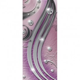 Dverová fototapeta - FT2201 - Diamantový ornament – ružový