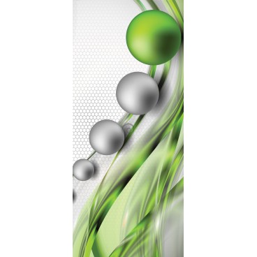 Dverová fototapeta - DV0521 - 3D gule – zelené