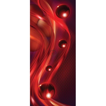 Dverová fototapeta - FT3449 - 3D gule – červené