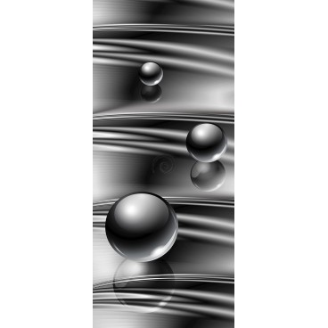 Dverová fototapeta - FT3451 - 3D gule – sivé