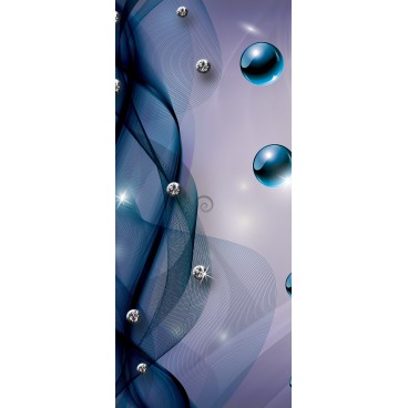 Dverová fototapeta - FT2834 - 3D gule – modré