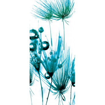 Dverová fototapeta - DV0131 - Modré kvety