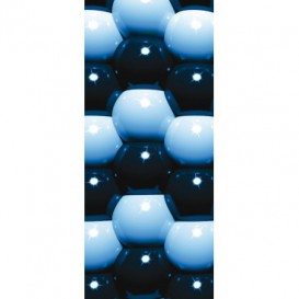 Dverová fototapeta - DV0207 - 3D Modré guľôčky