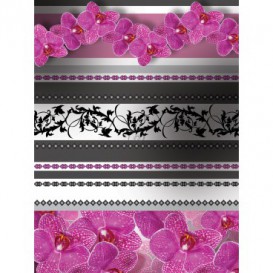 Fototapeta panel - PL0100 - Kvetovaný ornament – ružové kvety