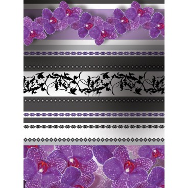 Fototapeta panel - PL0101 - Kvetovaný ornament – fialové pozadie