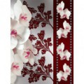 Fototapeta panel - PL0110 - Biele kvety na červenom pozadí