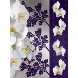 Fototapeta panel - PL0111 - Biele kvety na fialovom pozadí