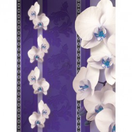 Fototapeta panel - PL0116 - Biele kvety na fialovom pozadí