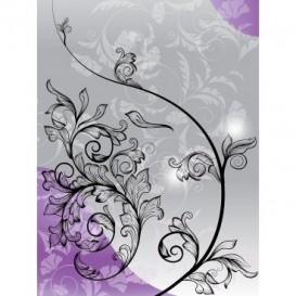 Fototapeta panel - PL0173 - Kvetovaný ornament – fialové pozadie