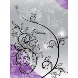 Fototapeta panel - PL0173 - Kvetovaný ornament – fialové pozadie