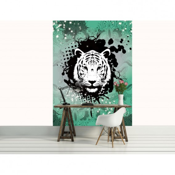 Fototapeta panel - PL0328 - Tiger – zelený
