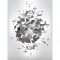 Fototapeta panel - PL0345 - Abstraktné čierno biele origami