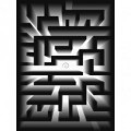 Fototapeta panel - PL0444 - 3D - Labyrint – čierny