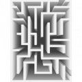 Fototapeta panel - PL0447 - 3D - Labyrint – sivý