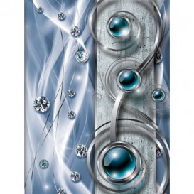 Fototapeta panel - PL0522 - Diamantový ornament – modrý