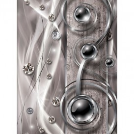 Fototapeta panel - PL0523 - Diamantový ornament – sivý