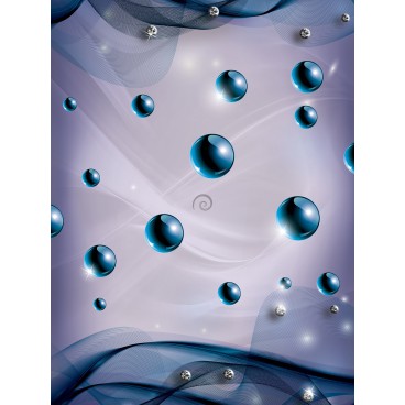 Fototapeta panel - PL0528 - 3D gule – modré