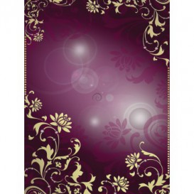 Fototapeta panel - PL0543 - Zlatý ornament na fialovom pozadí