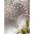 Fototapeta panel - PL0627 - Kvety na striebornom pozadí