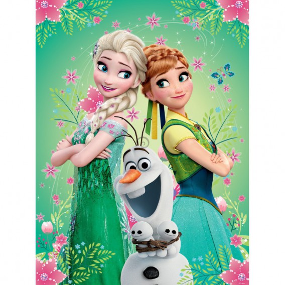 Fototapeta panel - PL0653 - Frozen Elsa,Anna a Olaf