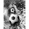 Fototapeta panel - PL0778 - Futbalové lopty 3D tunel