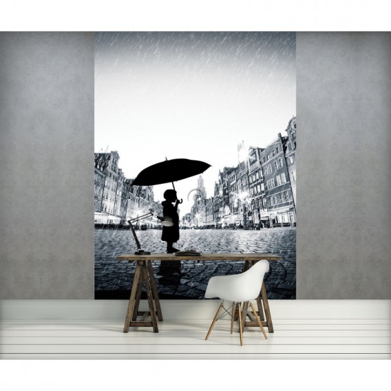 Fototapeta panel - PL0823 - Chlapec v daždi