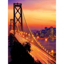 Fototapeta panel - PL0843 - Golden Bridge oranžový