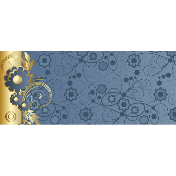 Panoramatická fototapeta - FT2196 - Modro zlatý ornament