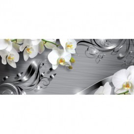 Panoramatická fototapeta - FT3051 - Orchidea na sivom pozadí