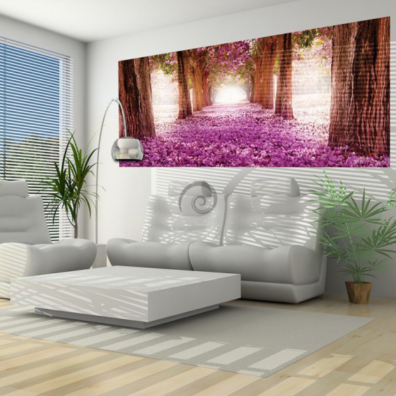Panoramatická fototapeta - FT3142 - Kvitnúca alej