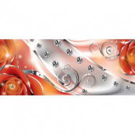 Panoramatická fototapeta - FT3154 - Oranžové ruže