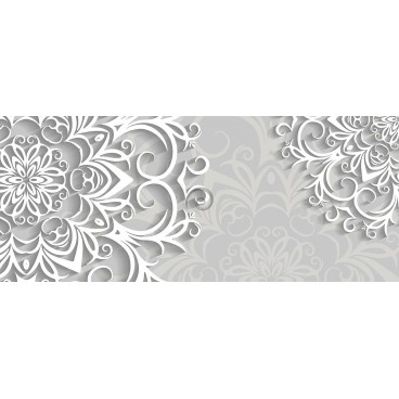 Panoramatická fototapeta - FT3422 - Sivé kvety