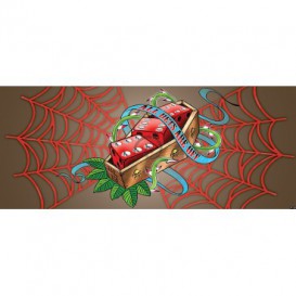 Panoramatická fototapeta - FT3851 - Hráčske kocky – hnedé