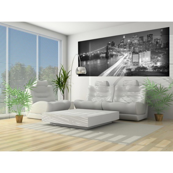 Panoramatická fototapeta - PA0047 - Čiernobiele mesto zrýchlené