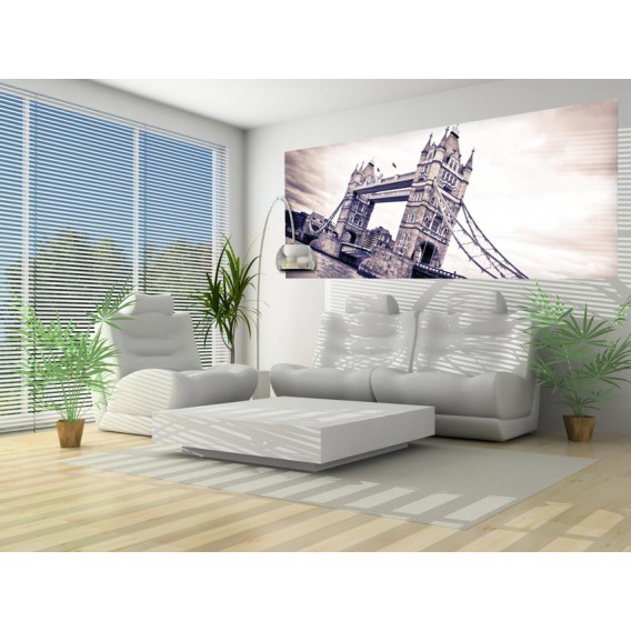 Panoramatická fototapeta - PA0178 - Fialový Thower Bridge