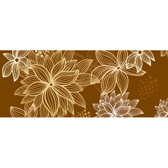 Panoramatická fototapeta - PA0200 - Kreslené kvety