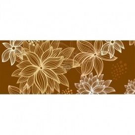 Panoramatická fototapeta - PA0200 - Kreslené kvety