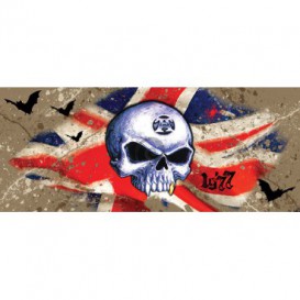 Panoramatická fototapeta - FT3857 - Lebka – anglická vlajka