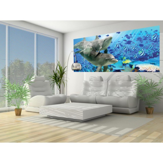 Panoramatická fototapeta - PA0028 - Delfíny