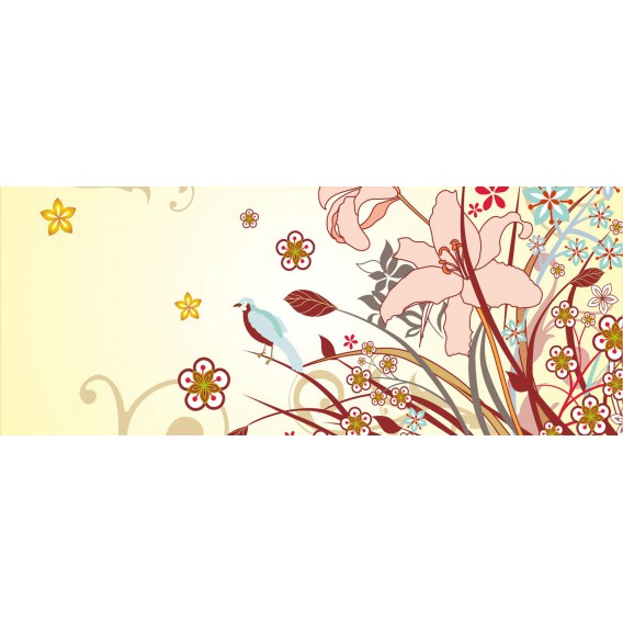 Panoramatická fototapeta - PA0294 - Kreslené listy