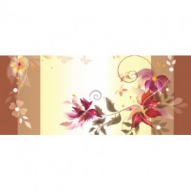 Panoramatická fototapeta - PA0300 - Kreslené kvety