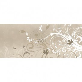 Panoramatická fototapeta - PA0319 - Biele kreslené kvety