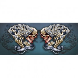 Panoramatická fototapeta - PA4015 - Lebka – karty