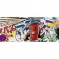 Panoramatická fototapeta - PA4020 - Street Style - Graffiti – červená