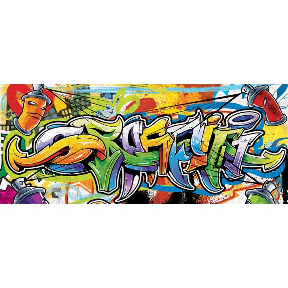 Panoramatická fototapeta - PA4021 - Graffiti - farebný štýl street