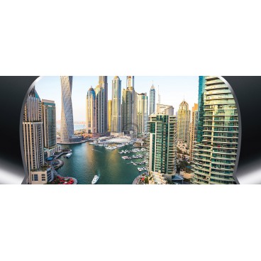 Panoramatická fototapeta - PA4127 - Dubaj mrakodrapy