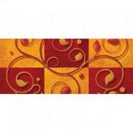 Panoramatická fototapeta - PA4135 - Červenooranžový ornament