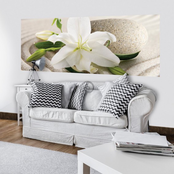 Panoramatická fototapeta - PA4352 - Biely kvet