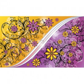 Fototapeta na stenu - FT2902 - Kvetovaný ornament – fialovo zlatý