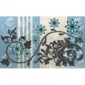 Fototapeta na stenu - FT3327 - Kvetovaný ornament – nebeský